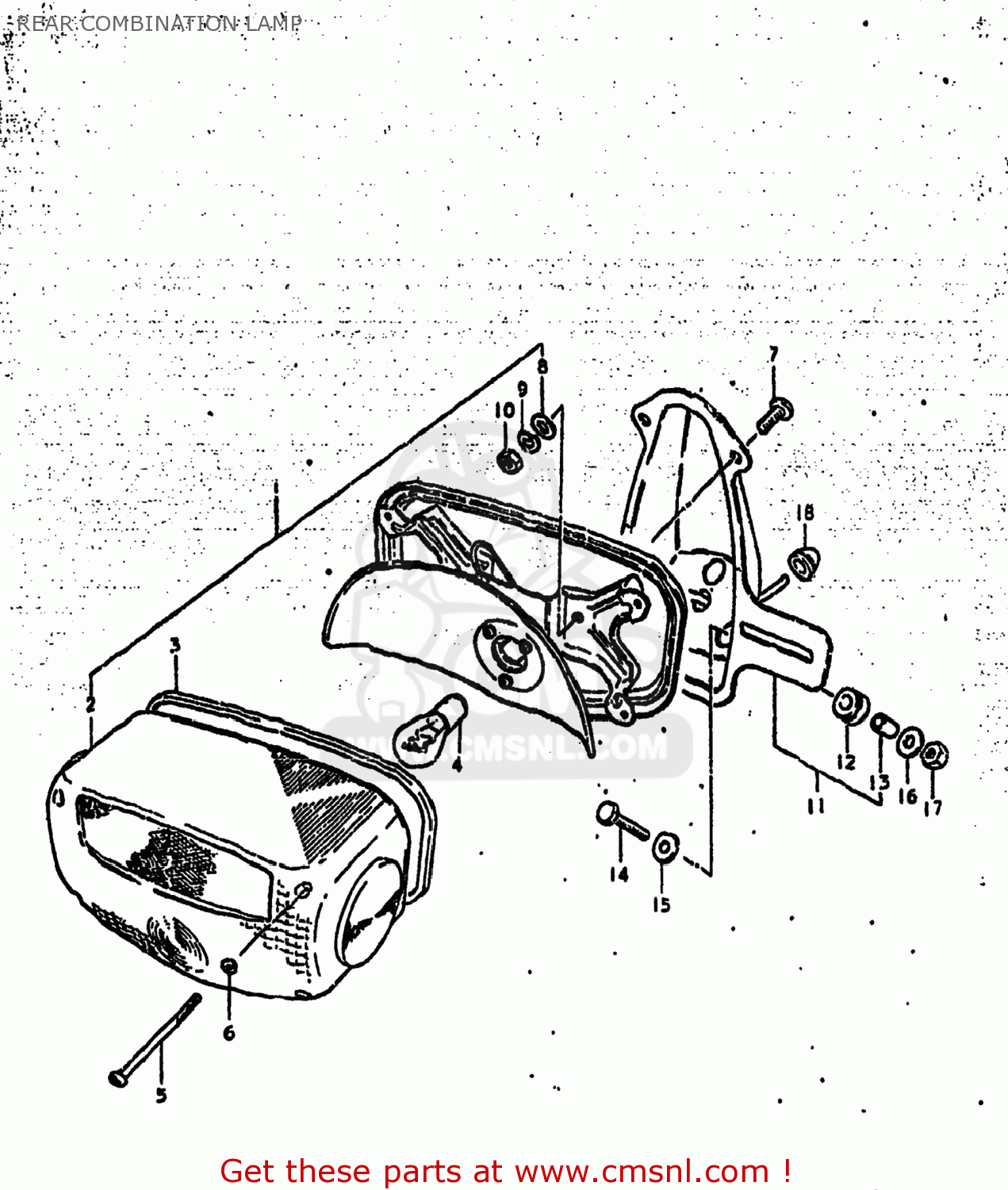 REAR COMBINATION LAMP GS425L 1979 (N) USA (E03)