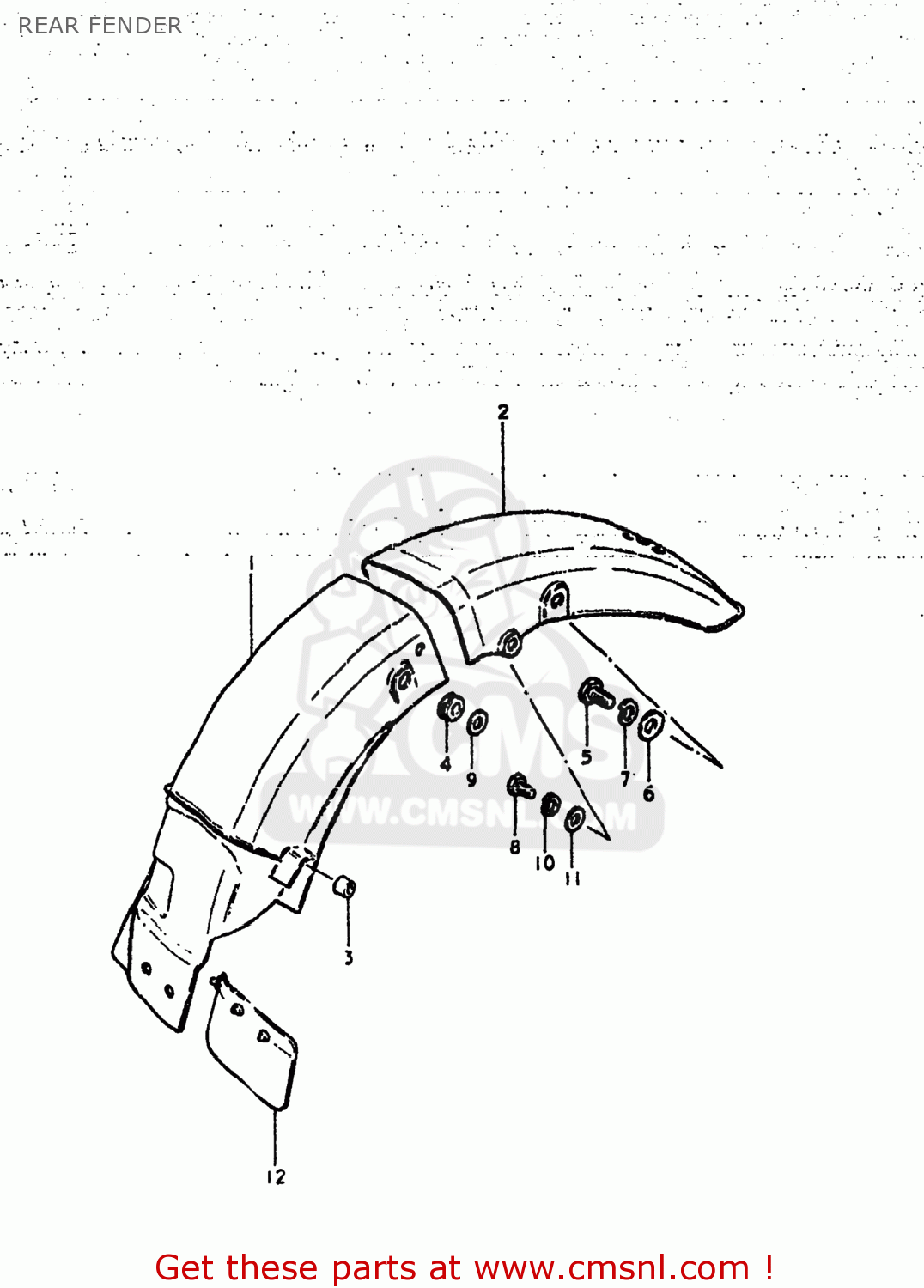 REAR FENDER GS425L 1979 (N) USA (E03)
