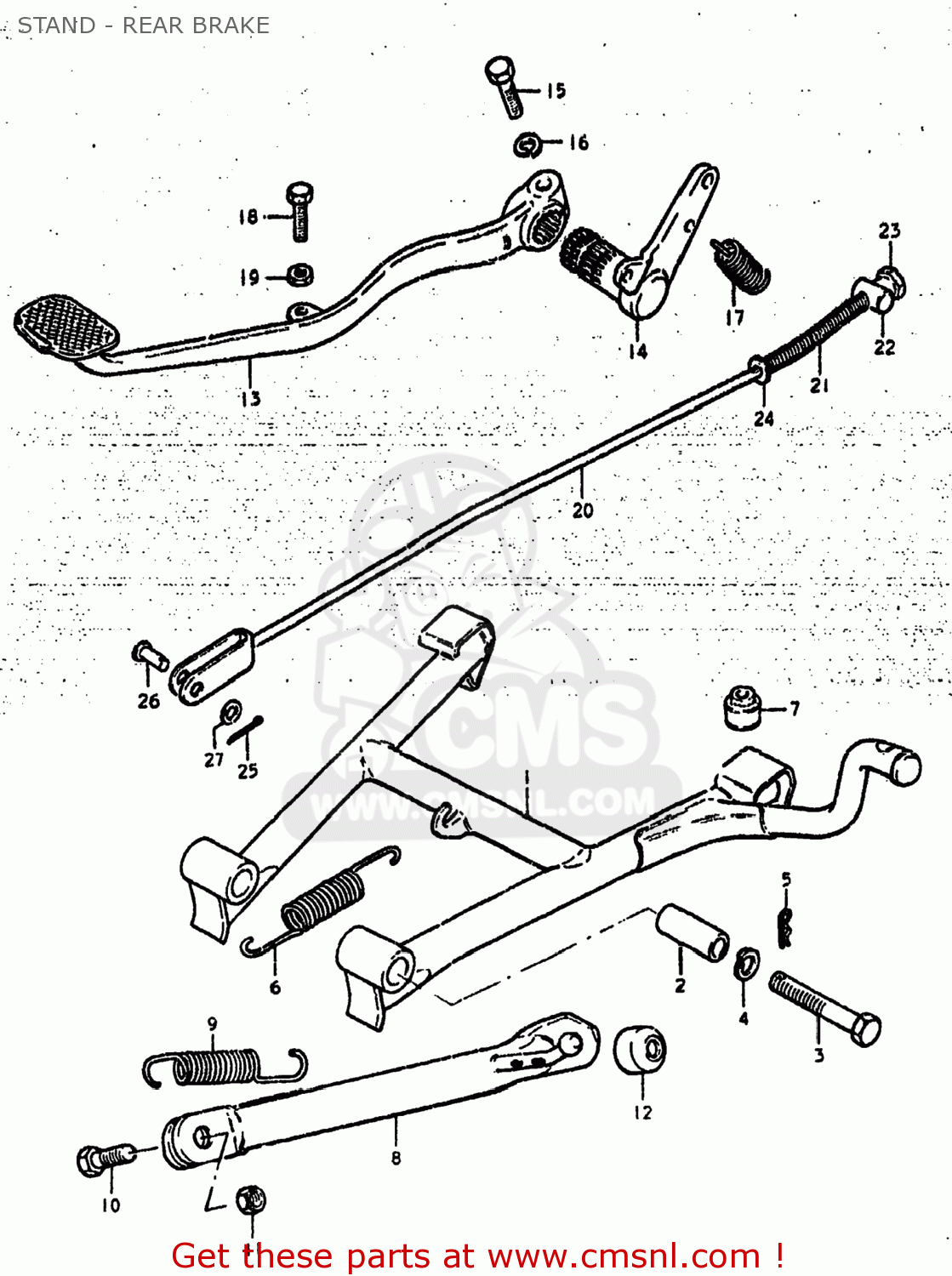 STAND - REAR BRAKE GS425L 1979 (N) USA (E03)