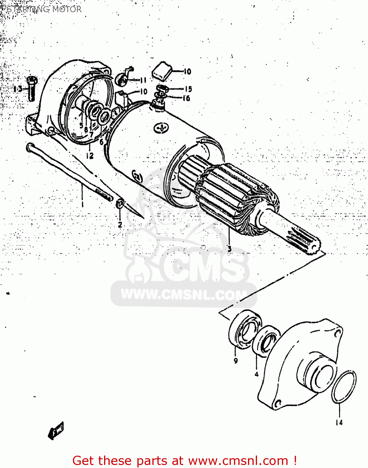 STARTING MOTOR GS425L 1979 (N) USA (E03)