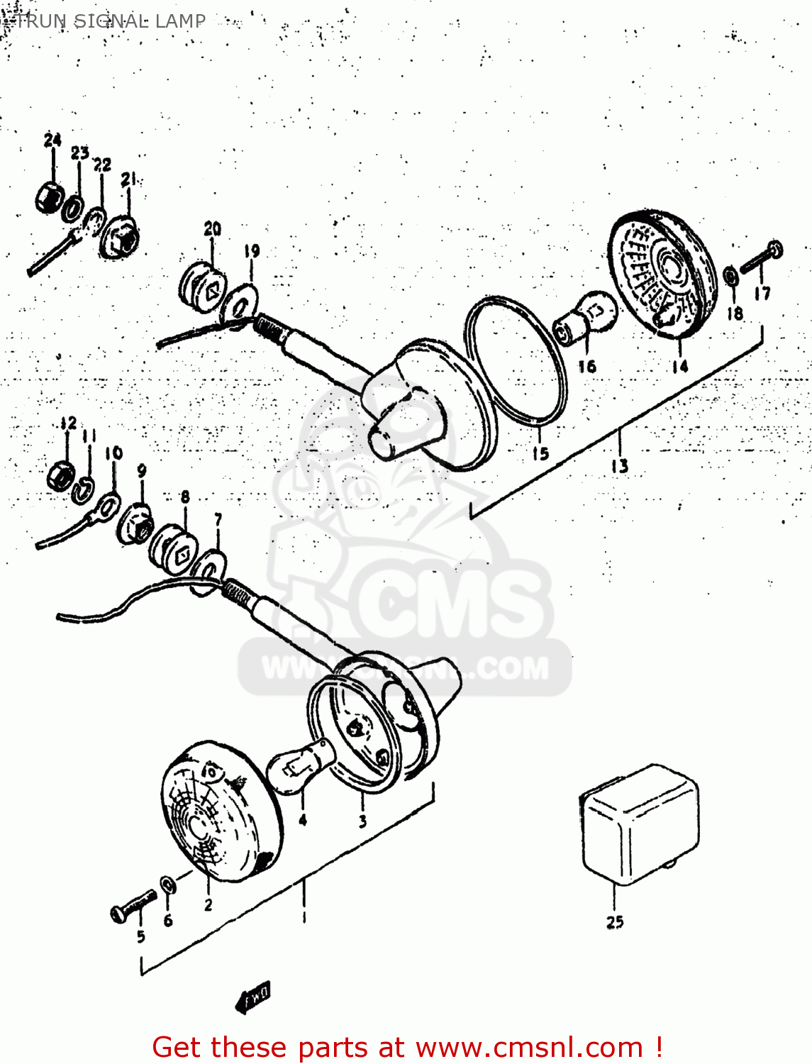 TRUN SIGNAL LAMP GS425L 1979 (N) USA (E03)