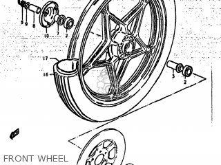 FRONT WHEEL - GS425L 1979 (N) USA (E03)