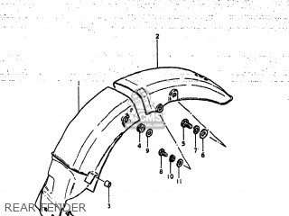 REAR FENDER - GS425L 1979 (N) USA (E03)