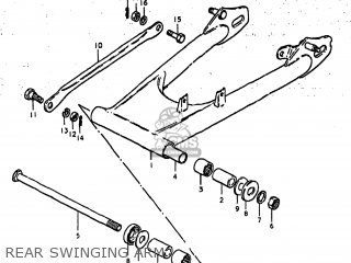 REAR SWINGING ARM - GS425L 1979 (N) USA (E03)