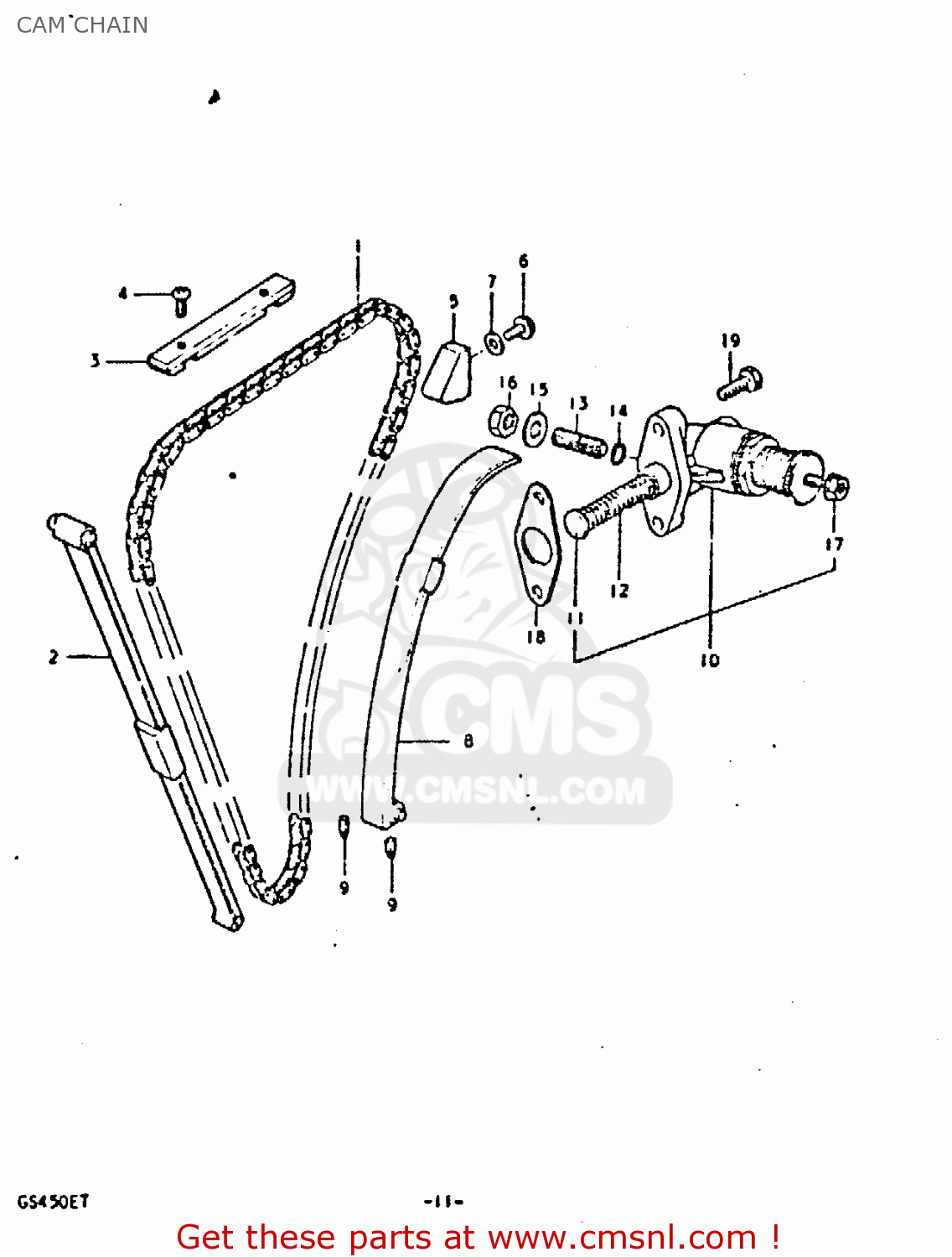 CAM CHAIN GS450E 1980 (T) (E01 E02 E04 E17 E18 E21 E22 E24 E25 E34 E39)