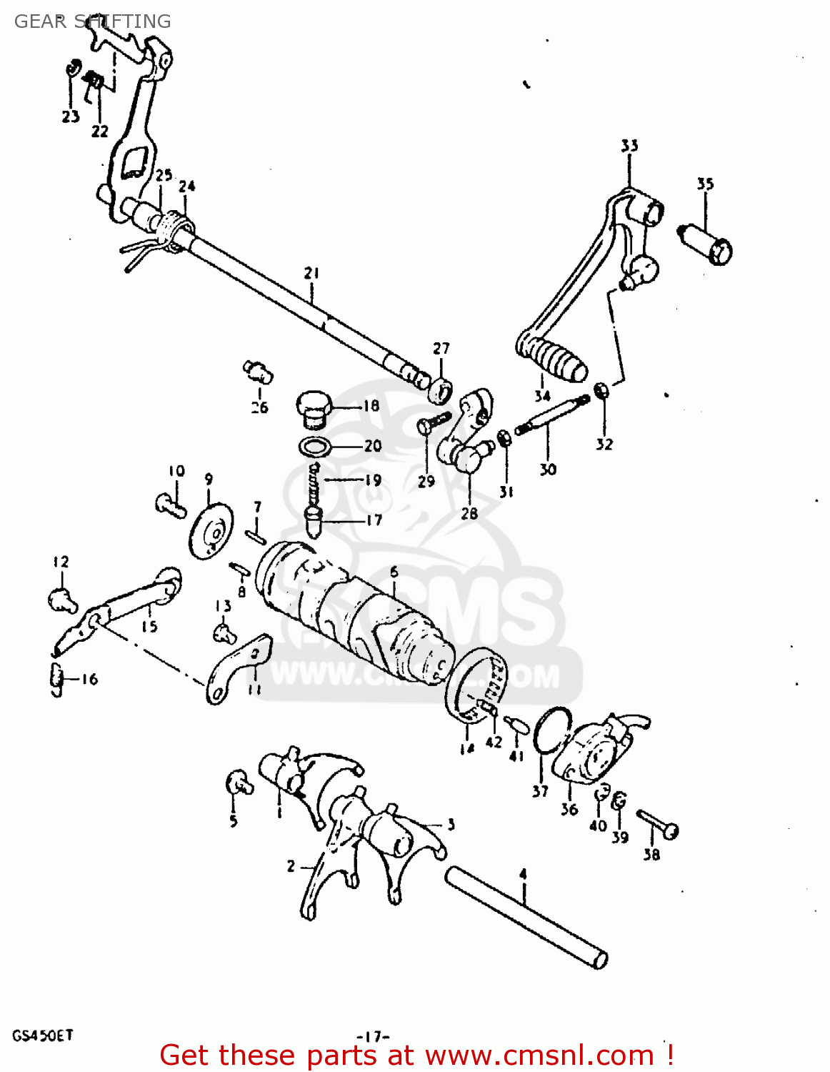 GEAR SHIFTING GS450E 1980 (T) (E01 E02 E04 E17 E18 E21 E22 E24 E25 E34 E39)