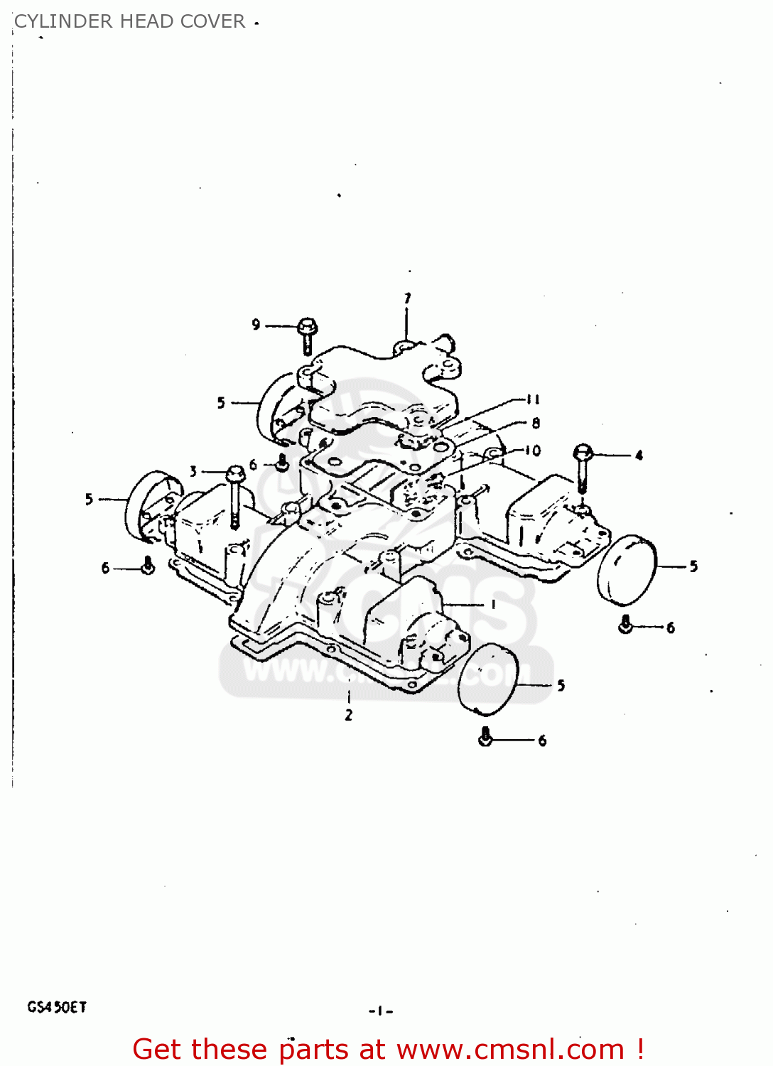 CYLINDER HEAD COVER GS450E 1980 (T) (E01 E02 E04 E17 E18 E21 E22 E24 E25 E34 E39)
