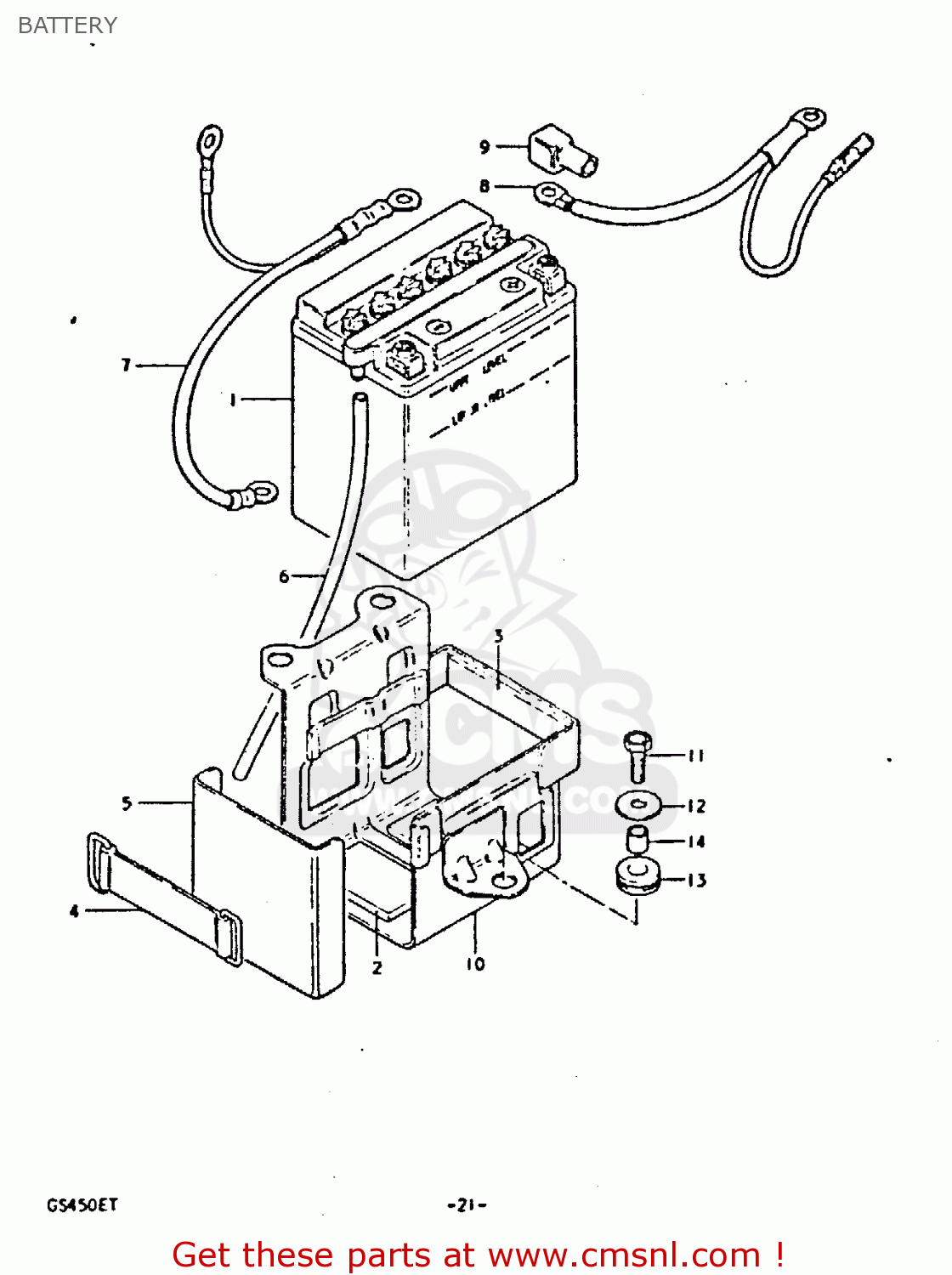 BATTERY GS450E 1980 (T) (E01 E02 E04 E17 E18 E21 E22 E24 E25 E34 E39)