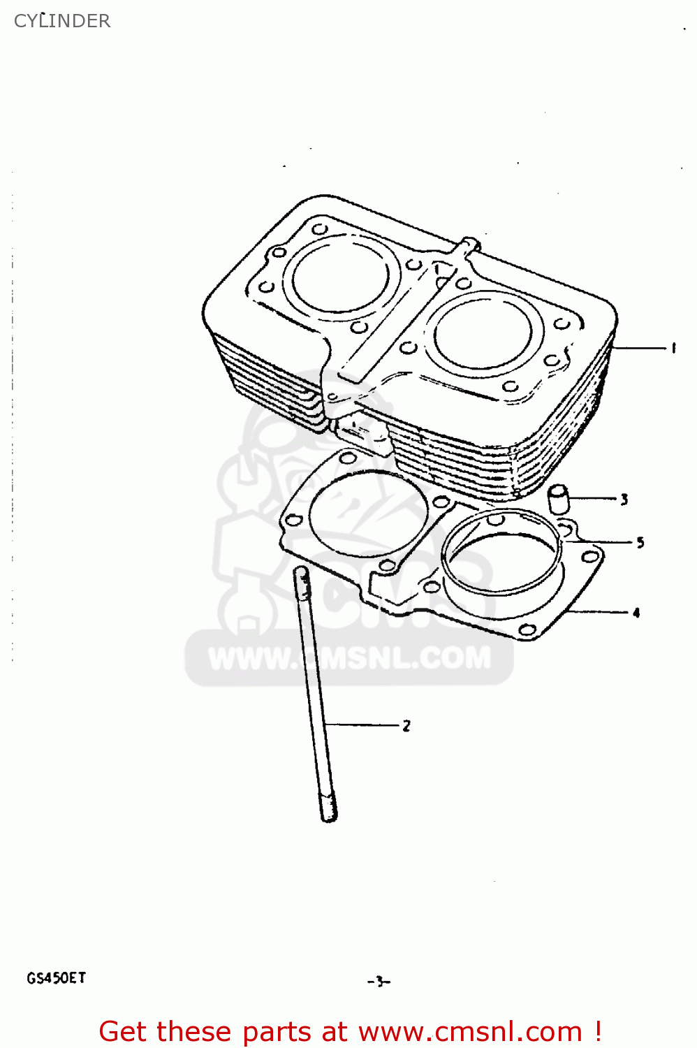 CYLINDER GS450E 1980 (T) (E01 E02 E04 E17 E18 E21 E22 E24 E25 E34 E39)
