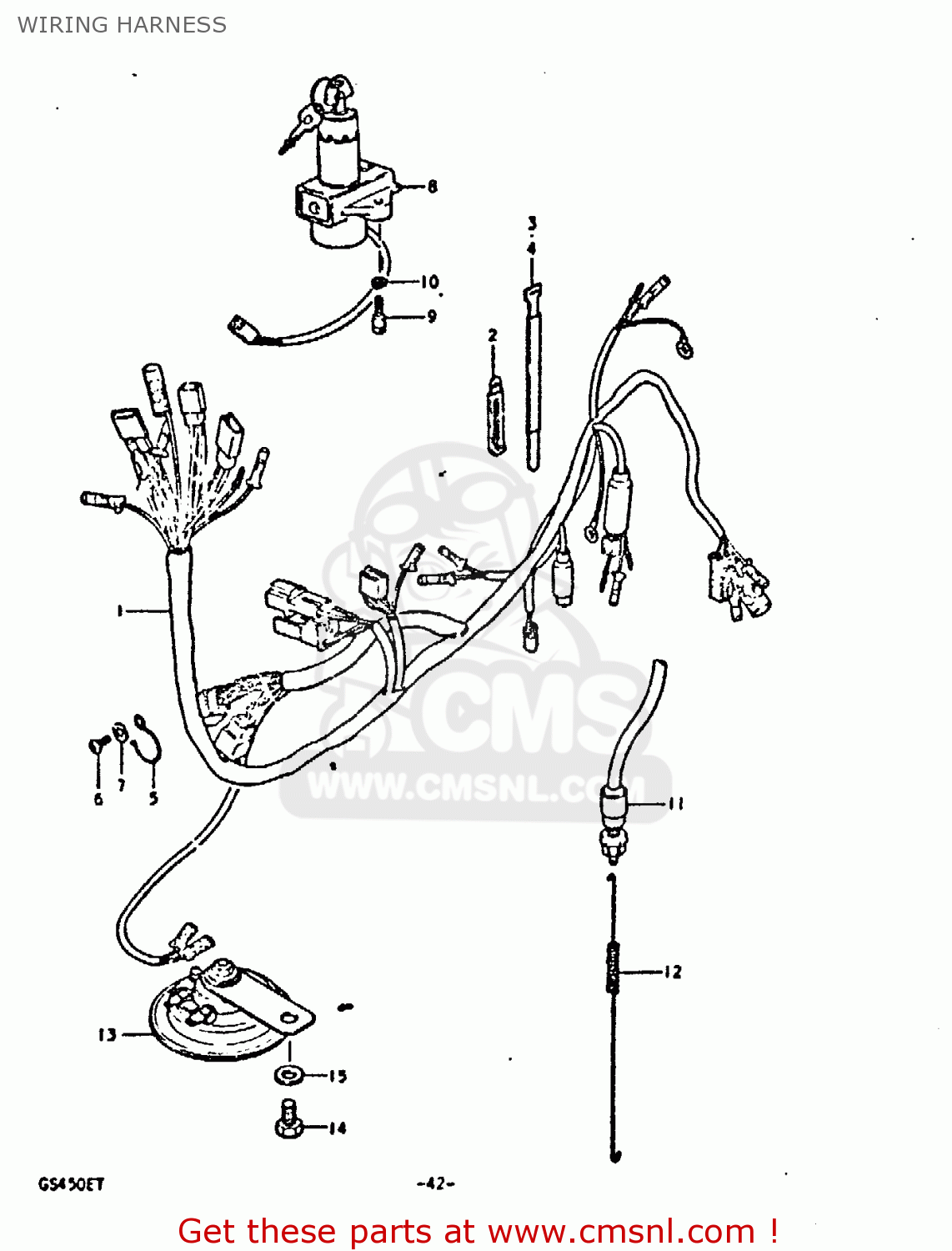 WIRING HARNESS GS450E 1980 (T) (E01 E02 E04 E17 E18 E21 E22 E24 E25 E34 E39)