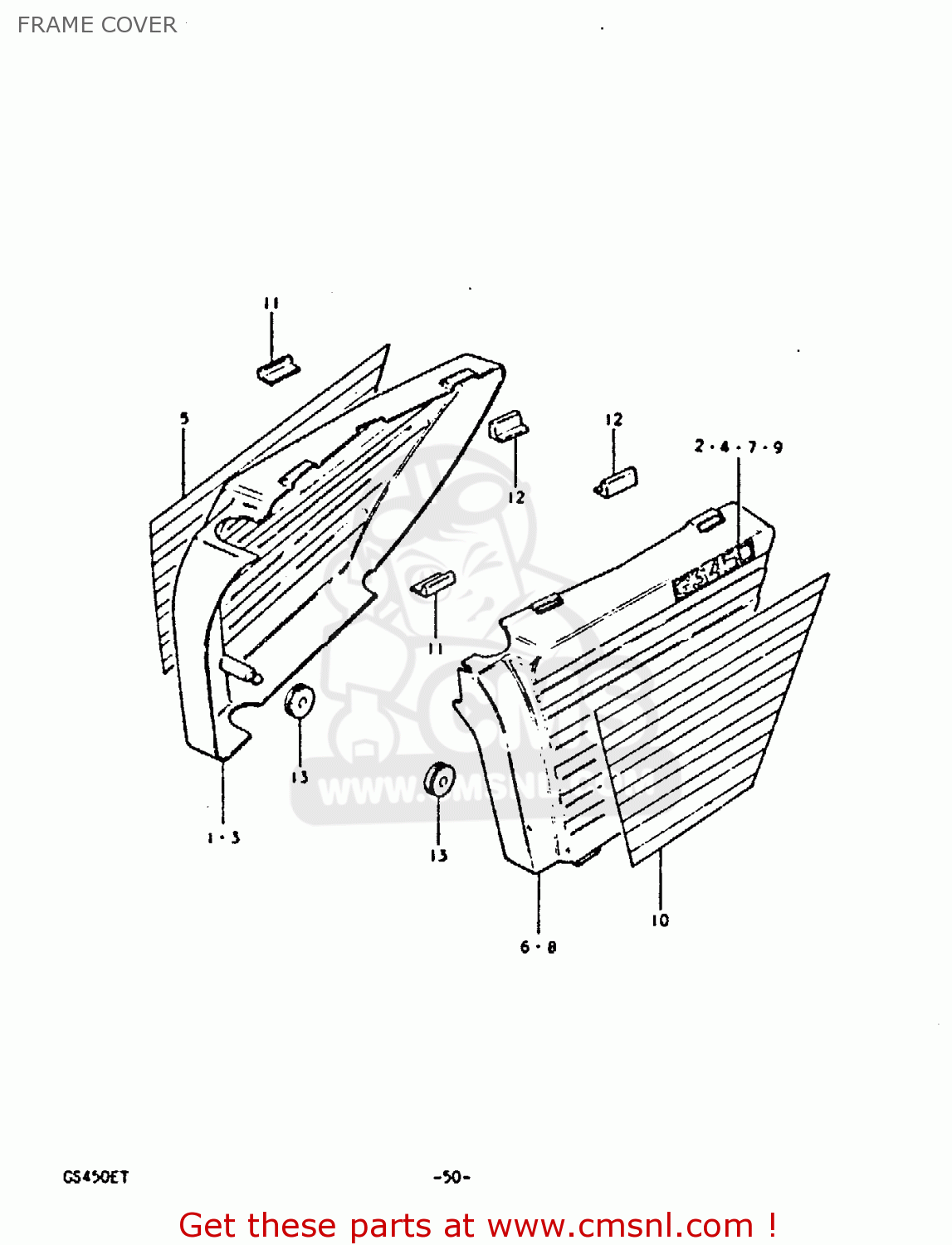 FRAME COVER GS450E 1980 (T) (E01 E02 E04 E17 E18 E21 E22 E24 E25 E34 E39)