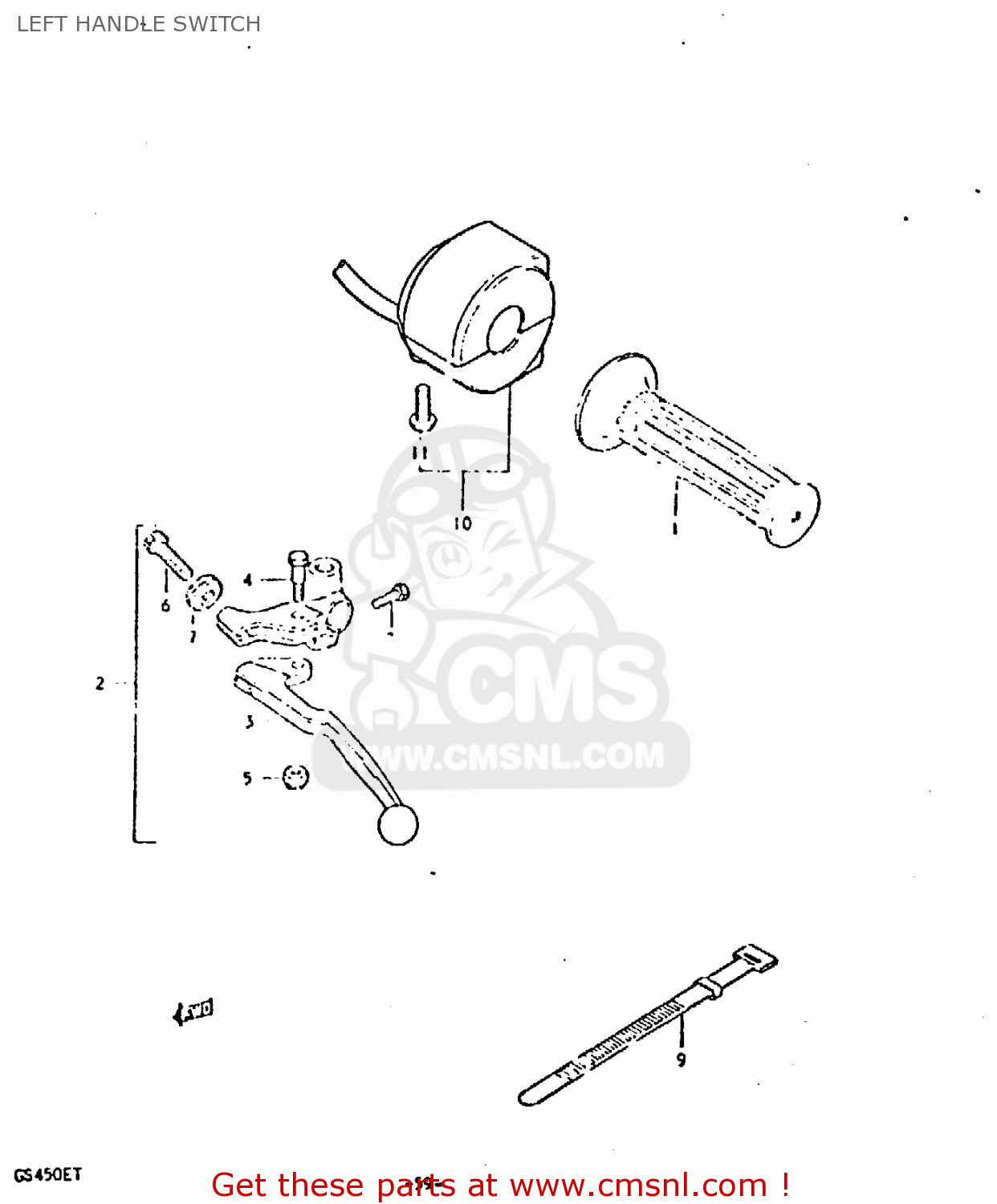 LEFT HANDLE SWITCH GS450E 1980 (T) (E01 E02 E04 E17 E18 E21 E22 E24 E25 E34 E39)