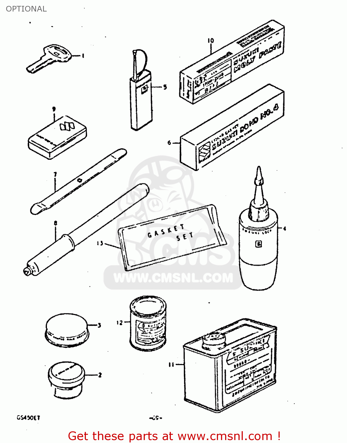 OPTIONAL GS450E 1980 (T) (E01 E02 E04 E17 E18 E21 E22 E24 E25 E34 E39)