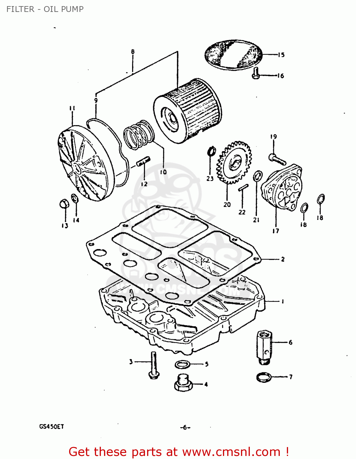 FILTER - OIL PUMP GS450E 1980 (T) (E01 E02 E04 E17 E18 E21 E22 E24 E25 E34 E39)