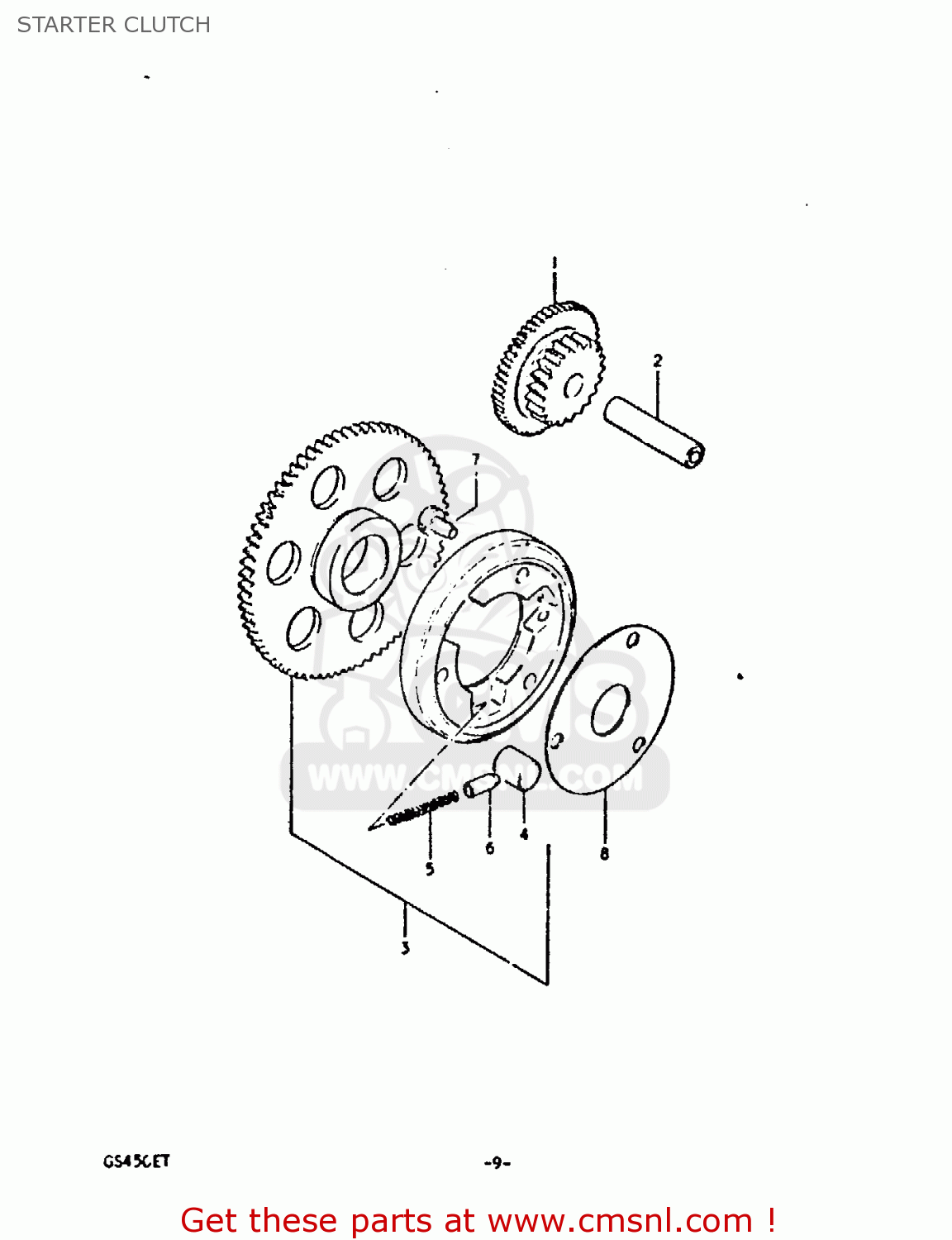 STARTER CLUTCH GS450E 1980 (T) (E01 E02 E04 E17 E18 E21 E22 E24 E25 E34 E39)