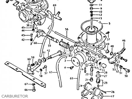 CARBURETOR - GS450E 1980 (T) (E01 E02 E04 E17 E18 E21 E22 E24 E25 E34 E39)
