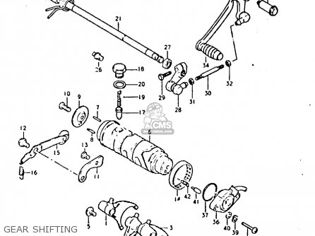 GEAR SHIFTING - GS450E 1980 (T) (E01 E02 E04 E17 E18 E21 E22 E24 E25 E34 E39)