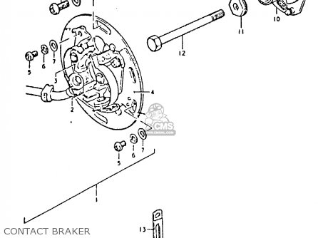 CONTACT BRAKER - GS450E 1980 (T) (E01 E02 E04 E17 E18 E21 E22 E24 E25 E34 E39)