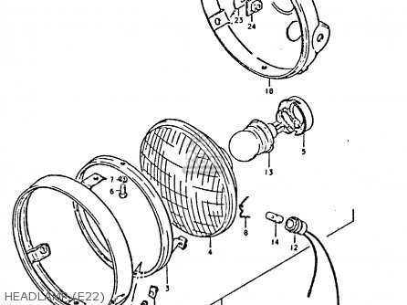 HEADLAMP (E22) - GS450E 1980 (T) (E01 E02 E04 E17 E18 E21 E22 E24 E25 E34 E39)