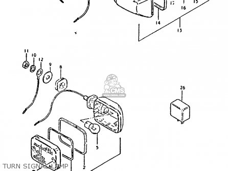 TURN SIGNAL LAMP - GS450E 1980 (T) (E01 E02 E04 E17 E18 E21 E22 E24 E25 E34 E39)