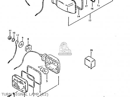 TURN SIGNAL LAMP (E2) - GS450E 1980 (T) (E01 E02 E04 E17 E18 E21 E22 E24 E25 E34 E39)