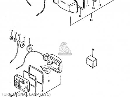 TURN SIGNAL LAMP (E21) - GS450E 1980 (T) (E01 E02 E04 E17 E18 E21 E22 E24 E25 E34 E39)