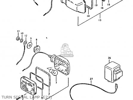 TURN SIGNAL LAMP (E22) - GS450E 1980 (T) (E01 E02 E04 E17 E18 E21 E22 E24 E25 E34 E39)