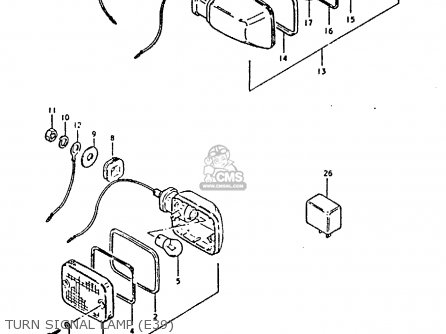 TURN SIGNAL LAMP (E39) - GS450E 1980 (T) (E01 E02 E04 E17 E18 E21 E22 E24 E25 E34 E39)