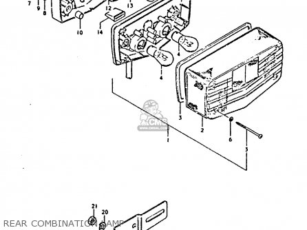 REAR COMBINATION LAMP - GS450E 1980 (T) (E01 E02 E04 E17 E18 E21 E22 E24 E25 E34 E39)