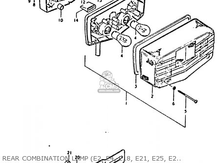 REAR COMBINATION LAMP (E2, E4, E18, E21, E25, E26, E39) - GS450E 1980 (T) (E01 E02 E04 E17 E18 E21 E22 E24 E25 E34 E39)