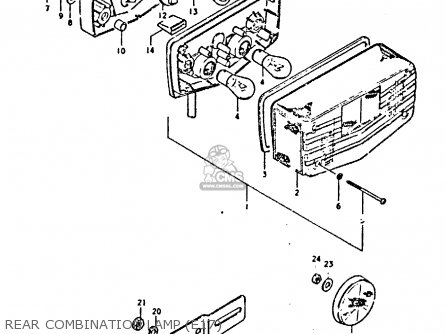 REAR COMBINATION LAMP (E17) - GS450E 1980 (T) (E01 E02 E04 E17 E18 E21 E22 E24 E25 E34 E39)