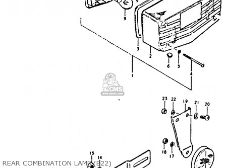 REAR COMBINATION LAMP (E22) - GS450E 1980 (T) (E01 E02 E04 E17 E18 E21 E22 E24 E25 E34 E39)