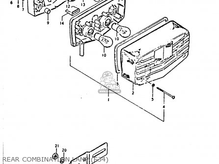 REAR COMBINATION LAMP (E34) - GS450E 1980 (T) (E01 E02 E04 E17 E18 E21 E22 E24 E25 E34 E39)