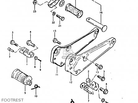FOOTREST - GS450E 1980 (T) (E01 E02 E04 E17 E18 E21 E22 E24 E25 E34 E39)