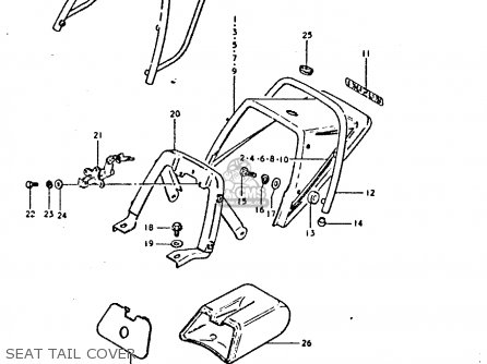 SEAT TAIL COVER - GS450E 1980 (T) (E01 E02 E04 E17 E18 E21 E22 E24 E25 E34 E39)