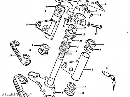 STEERING STEM - GS450E 1980 (T) (E01 E02 E04 E17 E18 E21 E22 E24 E25 E34 E39)