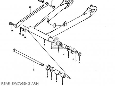 REAR SWINGING ARM - GS450E 1980 (T) (E01 E02 E04 E17 E18 E21 E22 E24 E25 E34 E39)