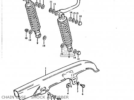 CHAIN CASE - SHOCK ABSORBER - GS450E 1980 (T) (E01 E02 E04 E17 E18 E21 E22 E24 E25 E34 E39)