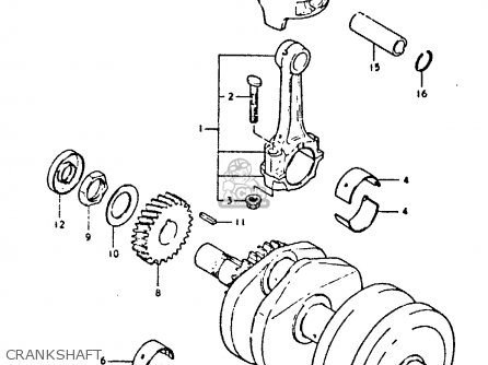 CRANKSHAFT - GS450E 1980 (T) (E01 E02 E04 E17 E18 E21 E22 E24 E25 E34 E39)