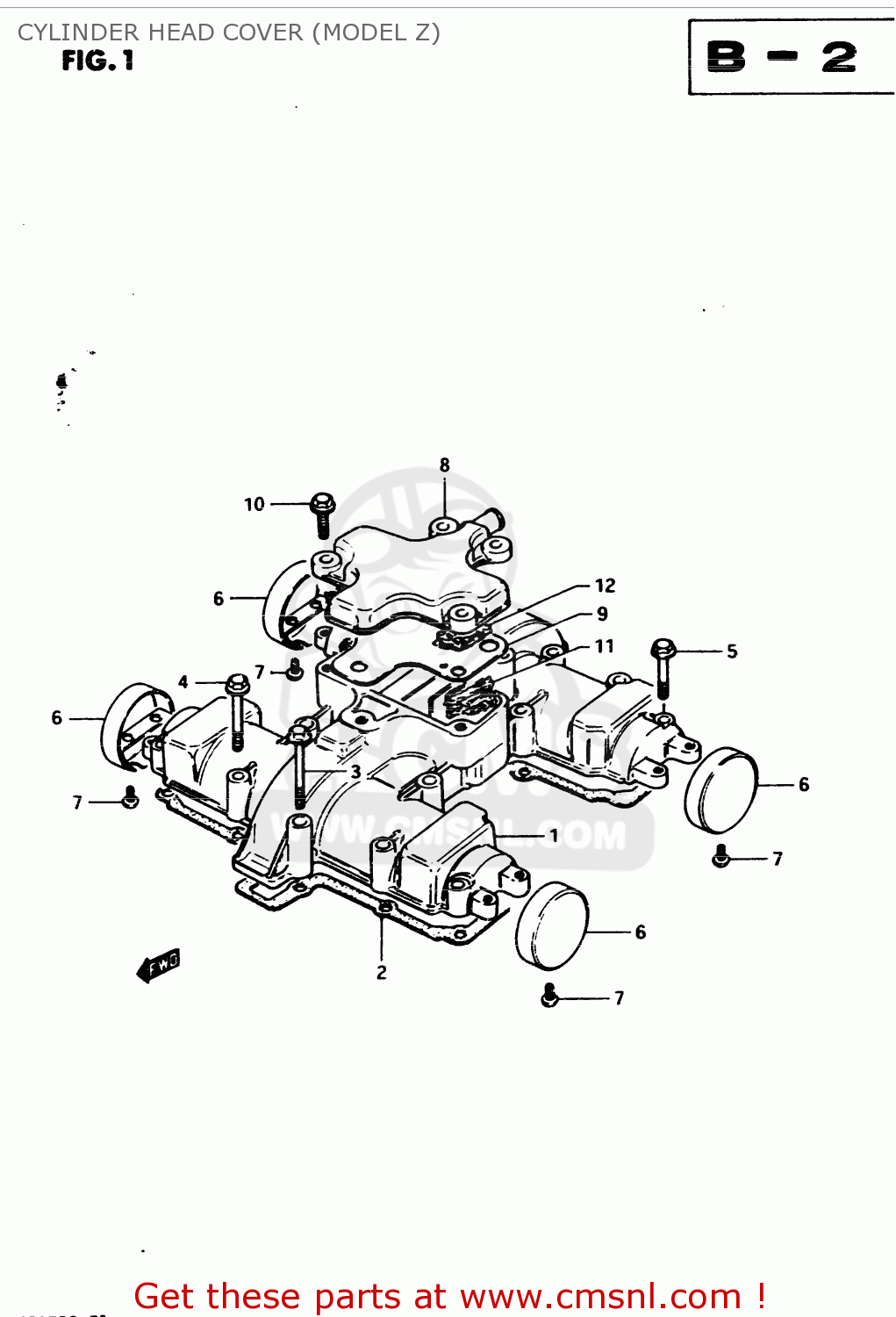 CYLINDER HEAD COVER (MODEL Z) GS450E 1982 (Z2) GENERAL EXPORT (E01)