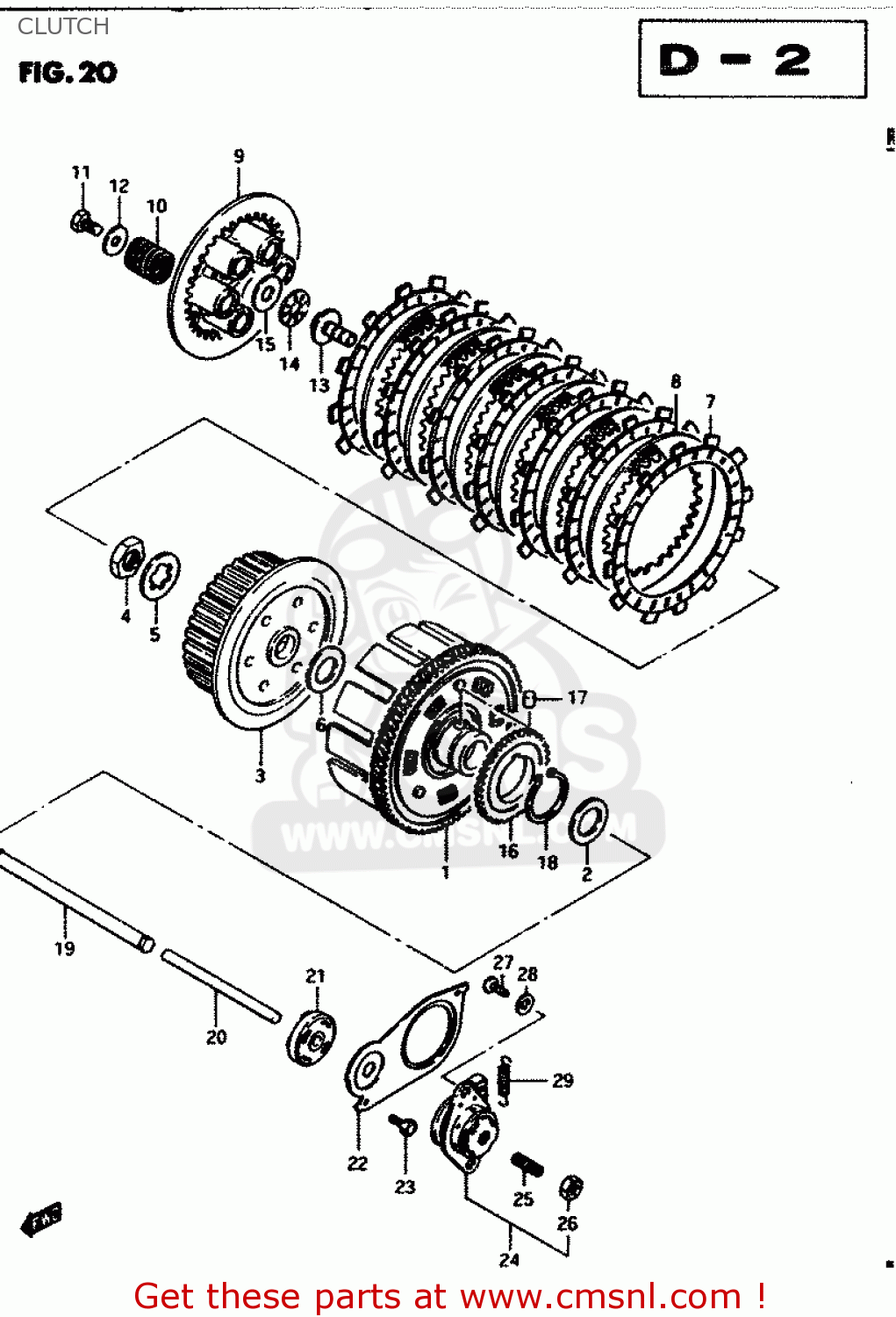 CLUTCH GS450E 1982 (Z2) GENERAL EXPORT (E01)