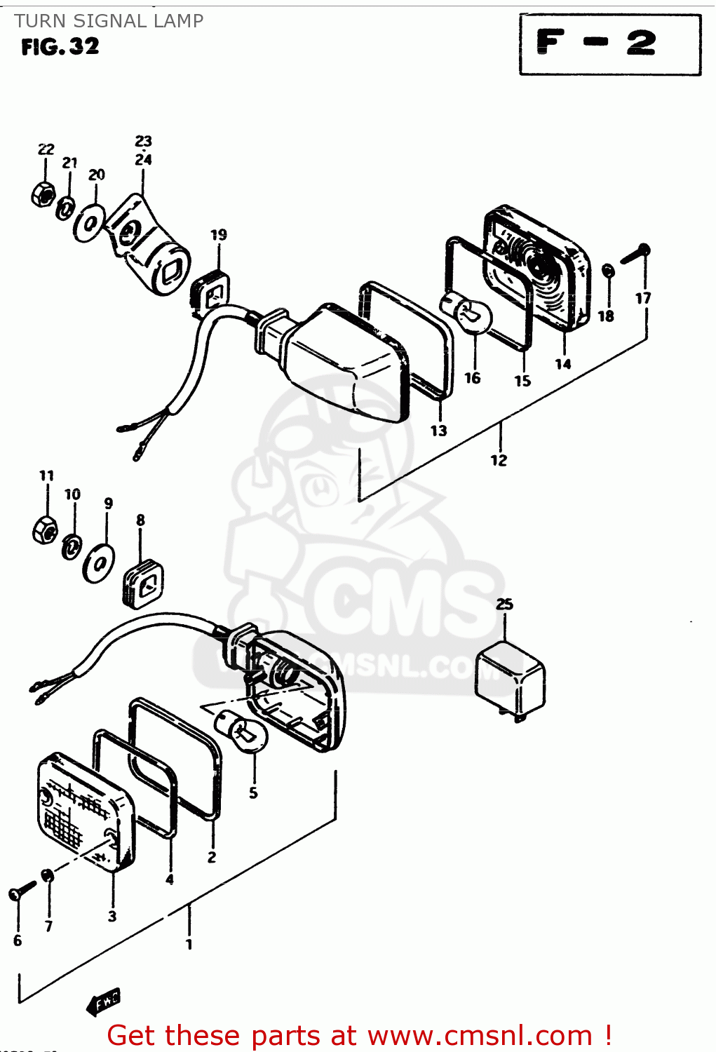 TURN SIGNAL LAMP GS450E 1982 (Z2) GENERAL EXPORT (E01)