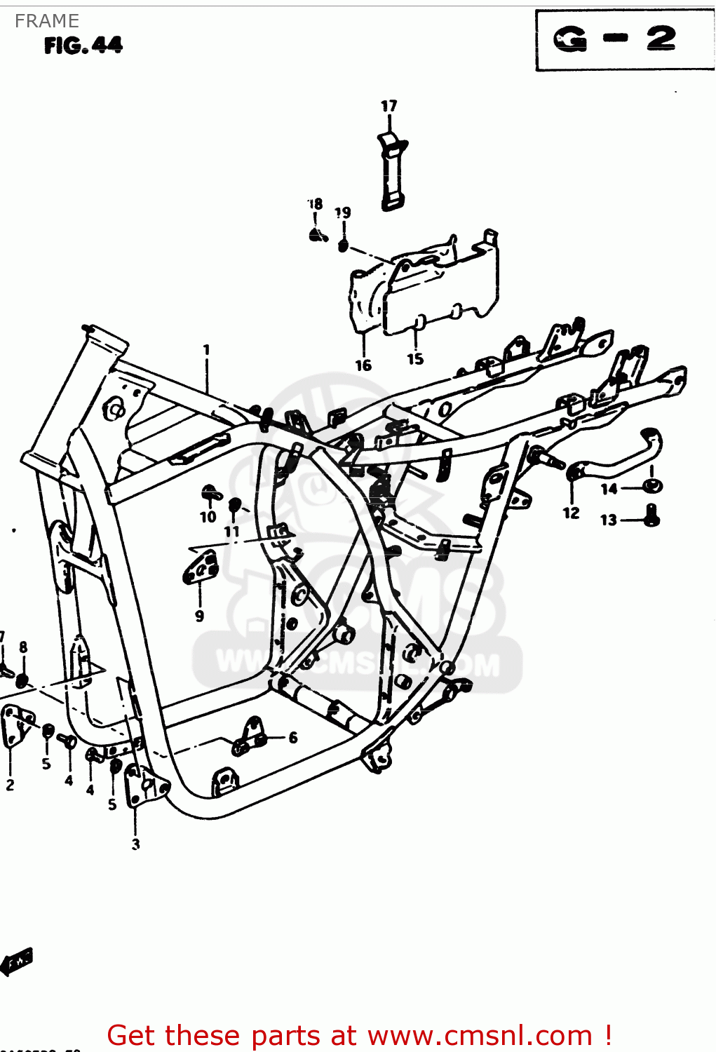 FRAME GS450E 1982 (Z2) GENERAL EXPORT (E01)