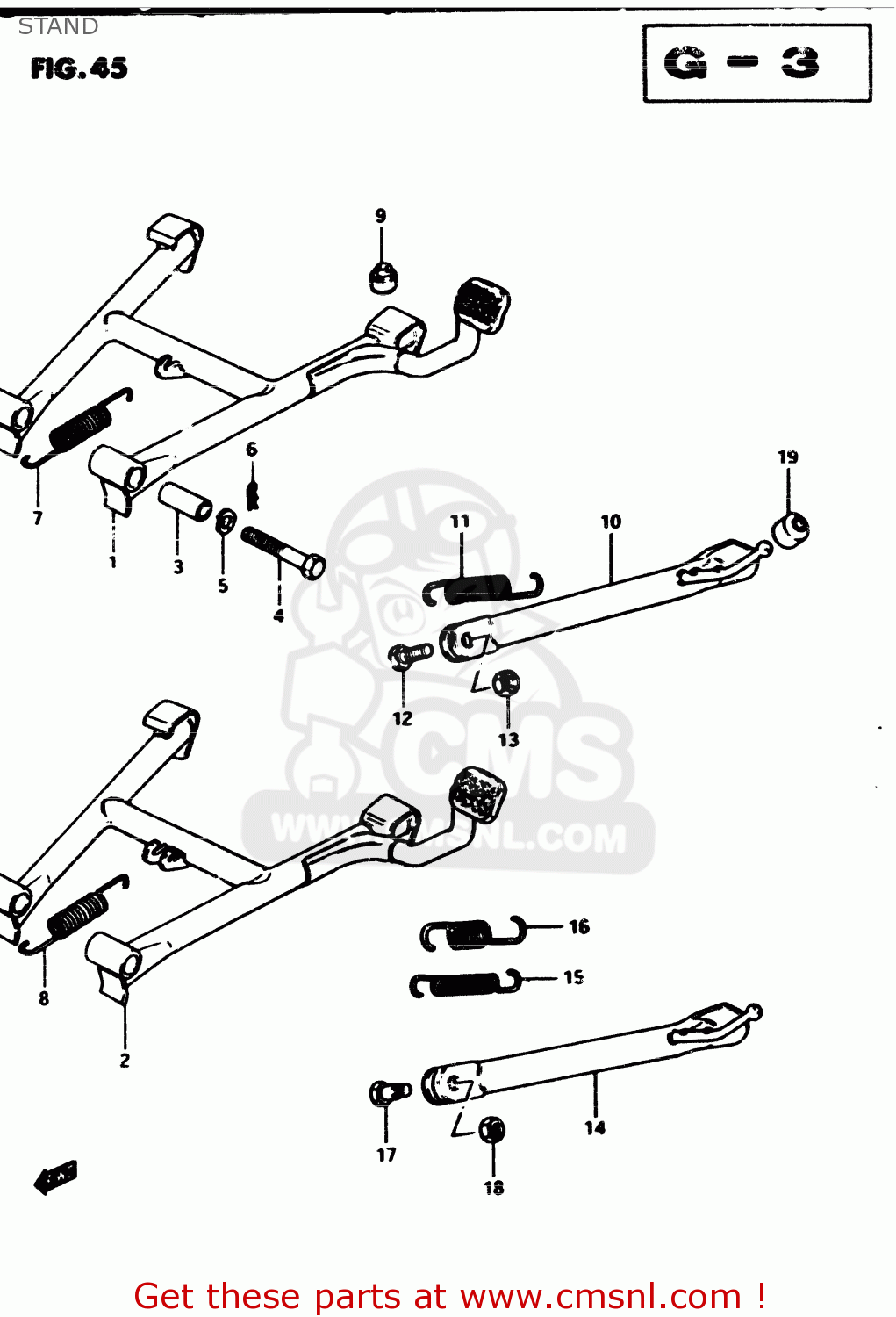 STAND GS450E 1982 (Z2) GENERAL EXPORT (E01)