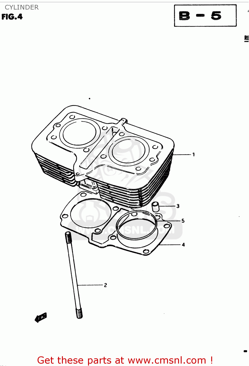 CYLINDER GS450E 1982 (Z2) GENERAL EXPORT (E01)