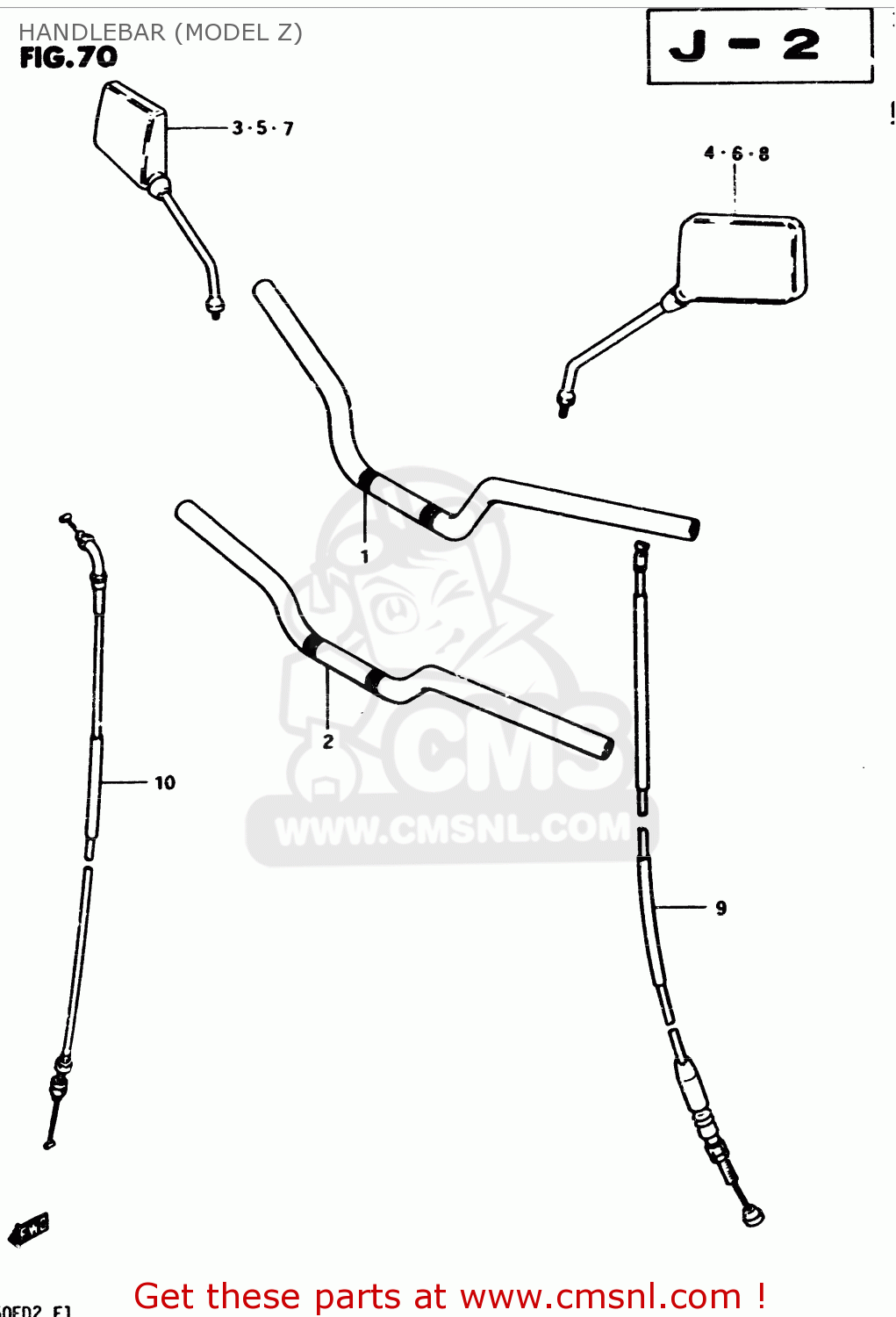 HANDLEBAR (MODEL Z) GS450E 1982 (Z2) GENERAL EXPORT (E01)
