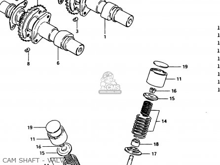 CAM SHAFT - VALVE - GS450E 1982 (Z2) GENERAL EXPORT (E01)