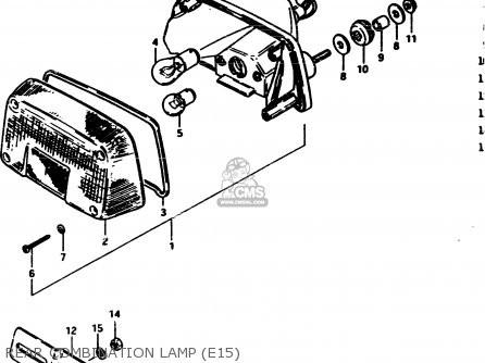 REAR COMBINATION LAMP (E15) - GS450E 1982 (Z2) GENERAL EXPORT (E01)