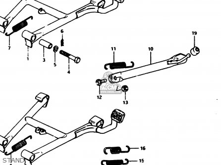 STAND - GS450E 1982 (Z2) GENERAL EXPORT (E01)