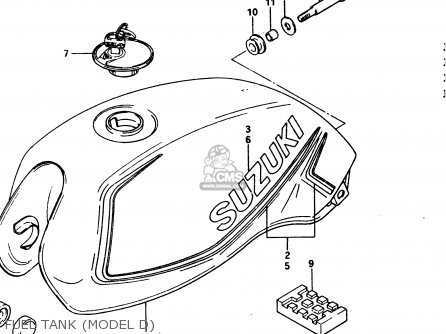 FUEL TANK (MODEL D) - GS450E 1982 (Z2) GENERAL EXPORT (E01)